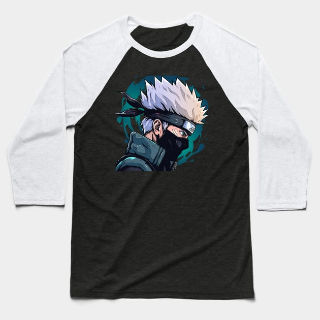 kakashi Baseball T-Shirt by piratesnow